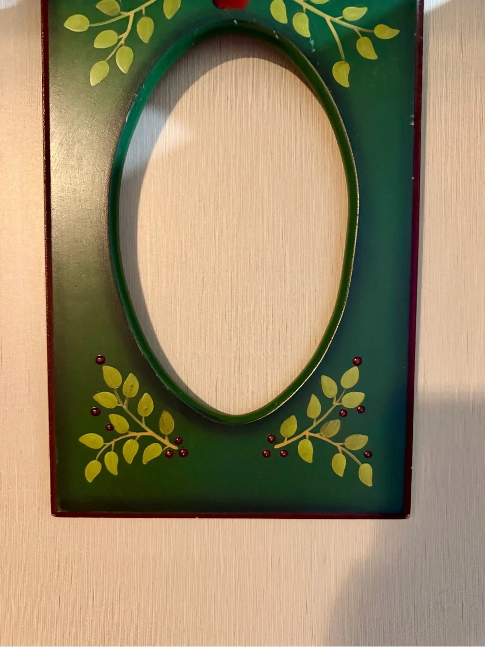Vintage Folk Art Apple Wall Frame